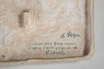 Fernand Leger (French, 1881-1955) "Visage aux Deux Mains" (Face with Two Hands)