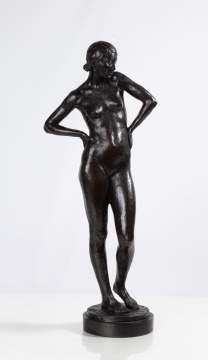 Jo Davidson (American, 1883-1952) Bronze Sculpture of a Nude Woman