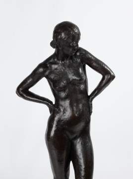 Jo Davidson (American, 1883-1952) Bronze Sculpture of a Nude Woman