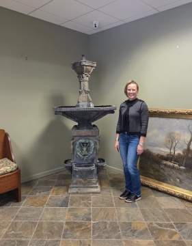 Monumental Zinc Garden Fountain