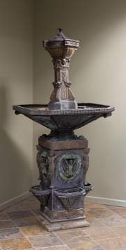 Monumental Zinc Garden Fountain