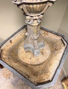 Monumental Zinc Garden Fountain