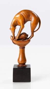 George III Carved Greyhound Pipe Tamper