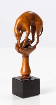 George III Carved Greyhound Pipe Tamper