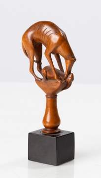 George III Carved Greyhound Pipe Tamper