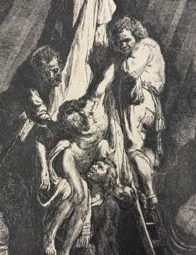 After Rembrandt van Rijn (Dutch, 1606-1669) "Descent from the Cross"