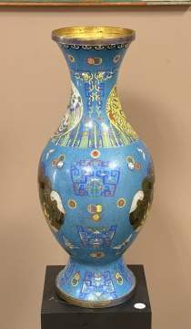Monumental Chinese Cloisonne Enamel Vase