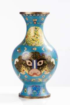 Monumental Chinese Cloisonne Enamel Vase