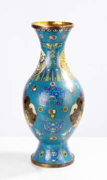 Monumental Chinese Cloisonne Enamel Vase