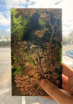 Chinese Decorated Jade Table Screen