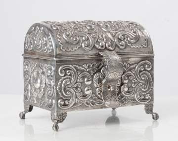 Peruvian Sterling Silver Casket