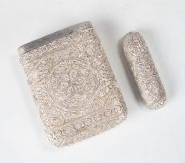 Indo-Persian Silver Covered Box