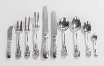 Tiffany & Co. Sterling 'Audubon' Pattern Flatware Service for 12