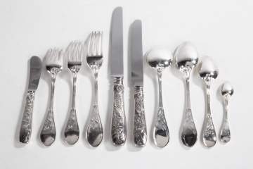 Tiffany & Co. Sterling 'Audubon' Pattern Flatware Service for 12