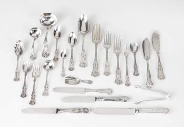 Assembled Set of American Sterling Silver King's Pattern Flatware
