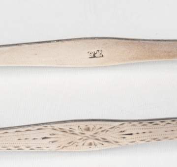 Peter, Ann, & William Bateman (1799-1805) Silver Tea Pot & Tongs