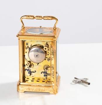 French Engraved Grande-Sonnerie Carriage Clock