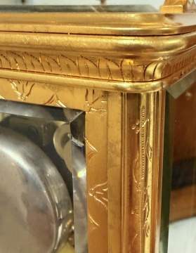 French Engraved Grande-Sonnerie Carriage Clock