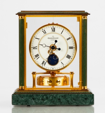 A Jaeger-Lecoultre "Vendome" Atmos Clock with Moon Phases