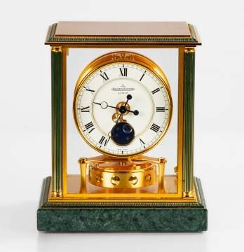 A Jaeger-Lecoultre "Vendome" Atmos Clock with Moon Phases