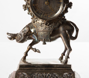 Japanese / Japanism Water Buffalo Mantel Clock