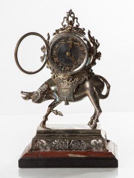 Japanese / Japanism Water Buffalo Mantel Clock
