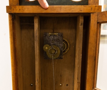 Rare Miniature Iron Plate Shelf Clock