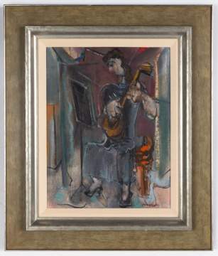 Max Weber (American, 1881-1961) Guitarist