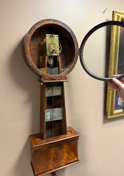 Lemuel Curtis Mahogany Federal Banjo Clock