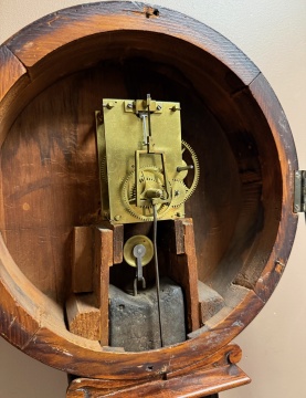 Lemuel Curtis Mahogany Federal Banjo Clock