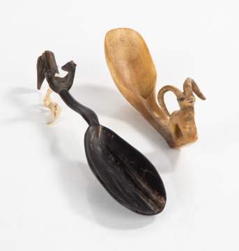 Native American Buffalo & Sheep's Horn Spoons