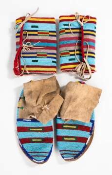 Crow Plateau Moccasins & Cuff Armbands