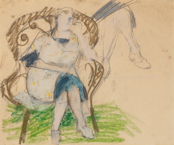 Larry Rivers (American, 1923-2002) Portrait of Berdie