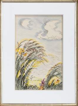 Charles Ephraim Burchfield (American, 1893-1967) "May Wind and Hay"