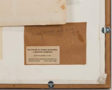 Charles Ephraim Burchfield (American, 1893-1967) "May Wind and Hay"