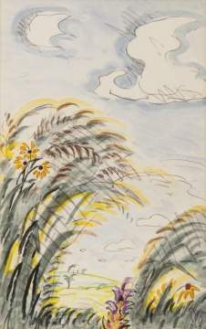 Charles Ephraim Burchfield (American, 1893-1967) "May Wind and Hay"