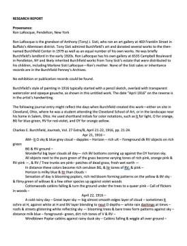 Charles Ephraim Burchfield (American, 1893-1967) Landscape