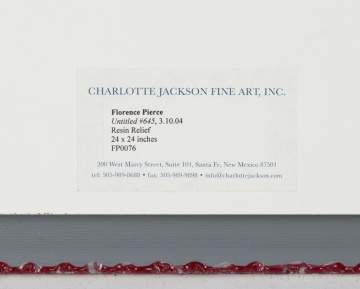 Florence Pierce (American, 1918-2007) Untitled #645