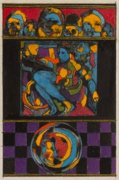 Jacob Landau (American, 1917-2001) Untitled Drawing from Tales of E.T.A. Hoffman