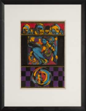 Jacob Landau (American, 1917-2001) Untitled Drawing from Tales of E.T.A. Hoffman