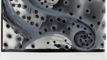 Two Ellen Carey (American, b. 1952) Painted Black & White Self Portrait Series, 1978