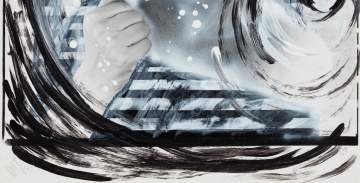 Two Ellen Carey (American, b. 1952) Painted Black & White Self Portrait Series, 1978