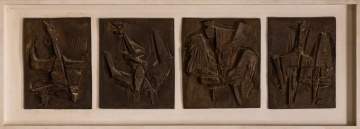Bernard Meadows (British, 1915-2005) Four Reliefs on a Bird Theme