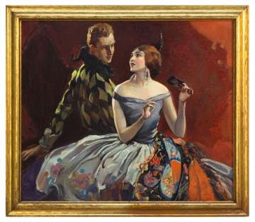 Alexander Oscar Levy (American, 1881-1947) Harlequin & Columbina