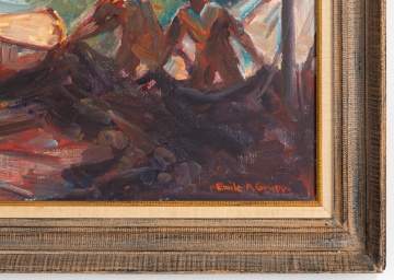 Emile A. Gruppe (American, 1896-1978) "Unloading The Nets"