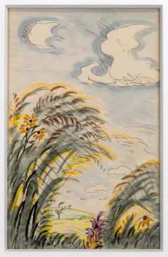Charles Ephraim Burchfield (American, 1893-1967) "May Wind and Hay"