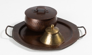Roycroft Humidor, Octagonal Tray, & Inkwell