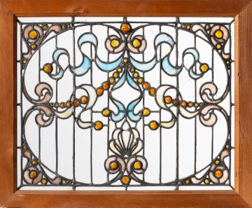 Pair of Leaded Glass Windows