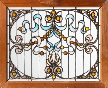 Pair of Leaded Glass Windows
