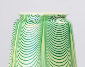Large Pulled Feather Art Glass Shade with Mount